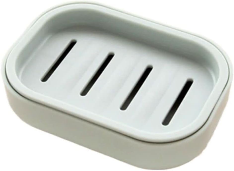 Plastic Soap Dish Holder for Home and Travel Blue