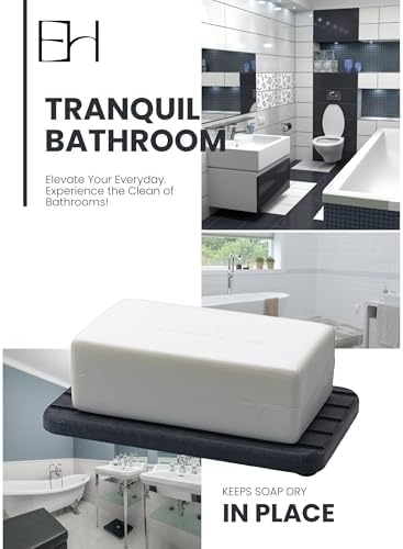 EXCHUES Parallel Lines Soap Dish Black