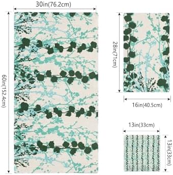 Sage Green Linen Bath Towel Set of 3 by Smile Sunflower