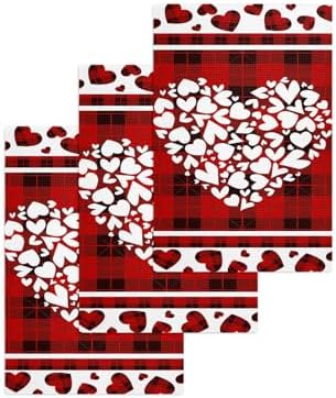 Falaniique Buffalo Red Waffle Towel Set of 3