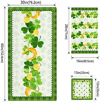 ZOE GARDEN St Patricks Day Towel Set Green Shamrock Microfiber Bath Kitchen Towels
