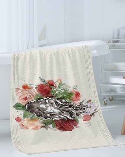 Smile Sunflower 3 Pcs Bath Towel Set - Soft Floral Linen Design
