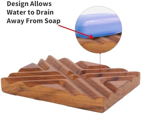 Teak Soap Dish by Casabene for Shower and Kitchen 1