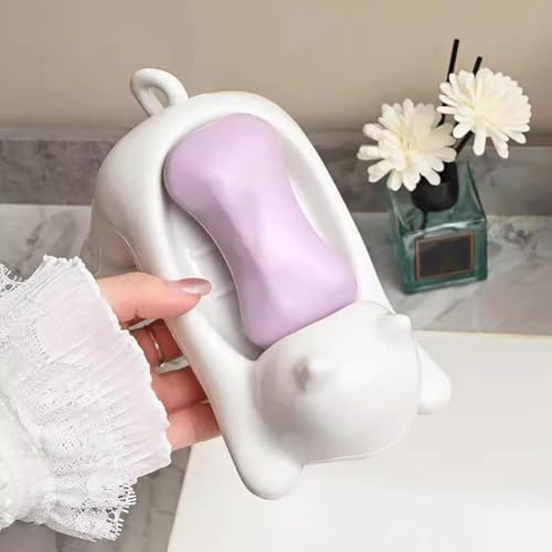 Cute Plastic Soap Slip Bar Holder with Drainage