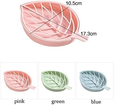 Leadigol Drain Soap Dish 3PCS Leaf Shape Holder