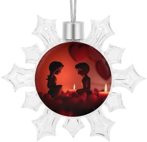 Cute Snowflake Christmas Pendant Hanging Ornament with Ropes