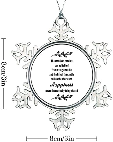 Christmas Ornament Snowflake Metal Keepsake 3in