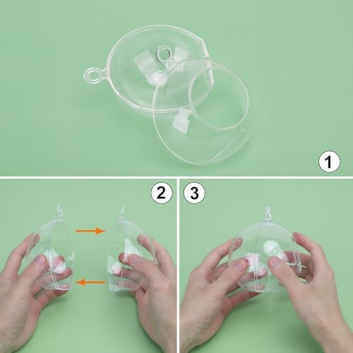 39 Pcs Clear Hanging Glass Orbs for Home Decor