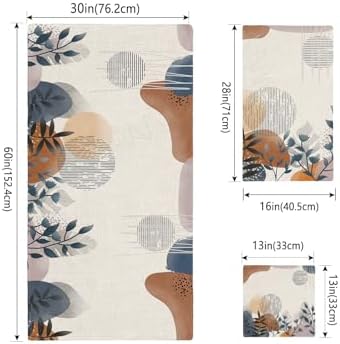 Smile Sunflower 3 Pcs Linen Bath Towel Set