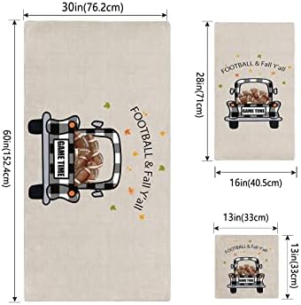 Boanket Plaid Truck Load Football Fall Yall 3 Piece Towel Set
