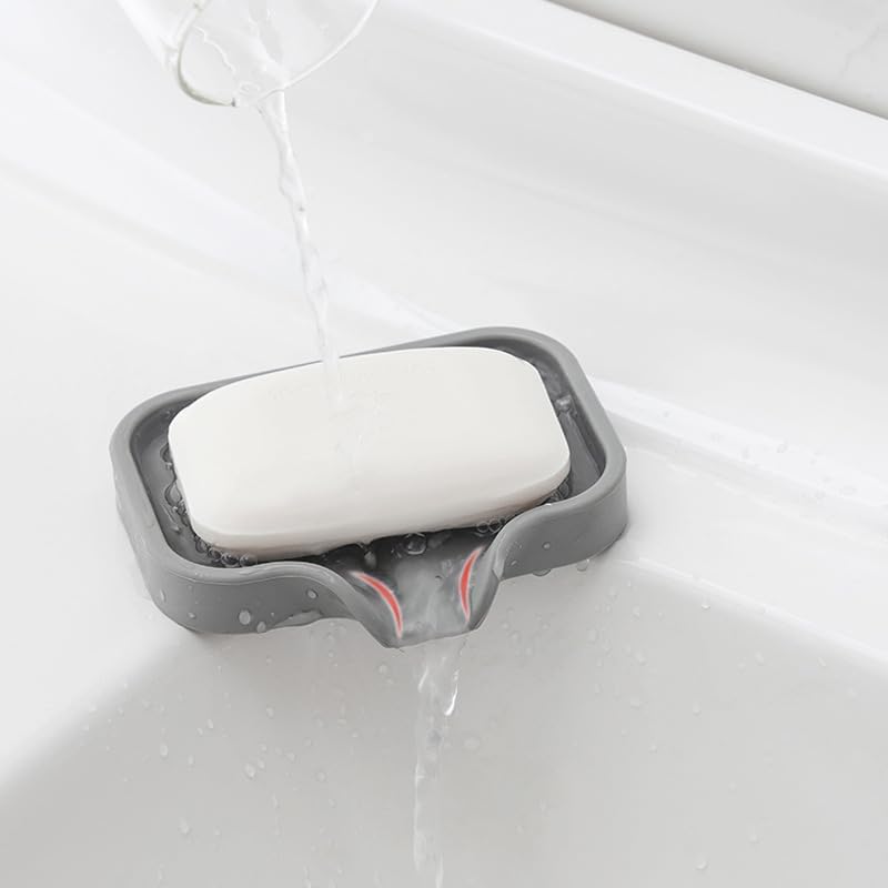 HiQiMi 2 Pack Soap Dish and Sponge Holder Set 1
