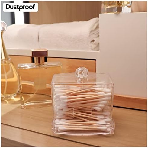 Qihomy Square Cotton Swab Storage Container