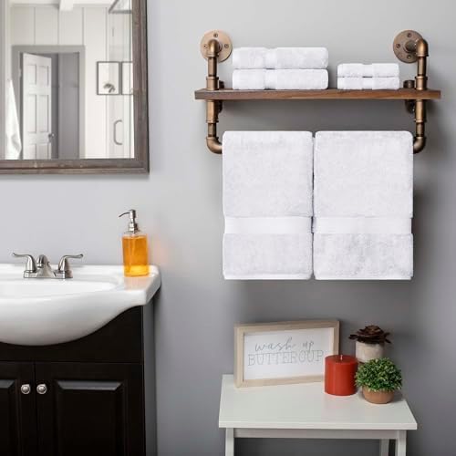 Superior Egyptian Cotton Pile 6-Piece Towel Set - White