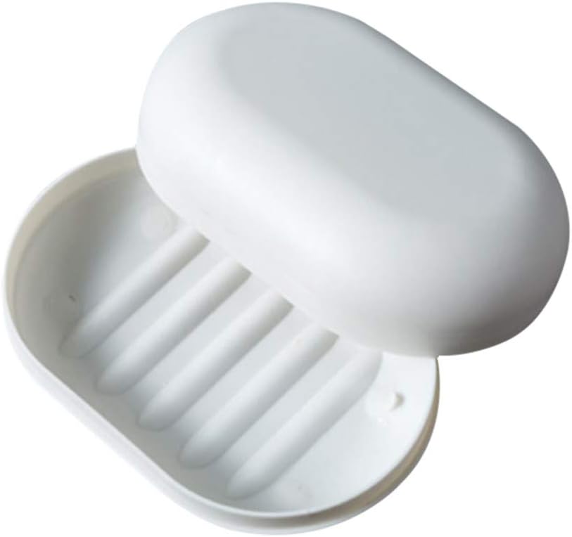 Durable Plastic Soap Dish Holder for Bathroom Kitchen Travel