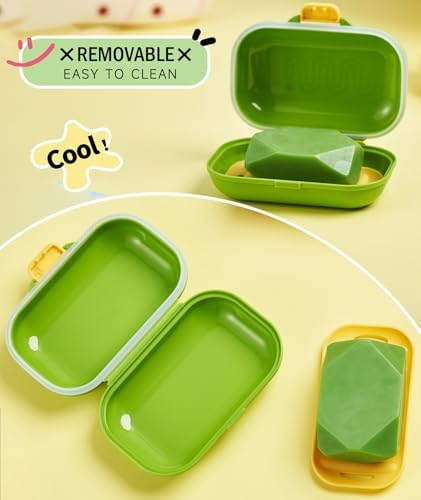 PEISAINOX Travel Soap Case with Leakproof Lid and Drainage Tray