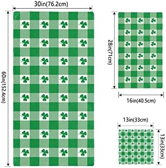 ZOE GARDEN Buffalo Plaid Shamrock Towel Set 1