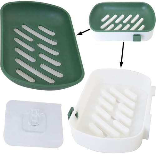 Double Drain Soap Holder with Hook 125x95x3cm