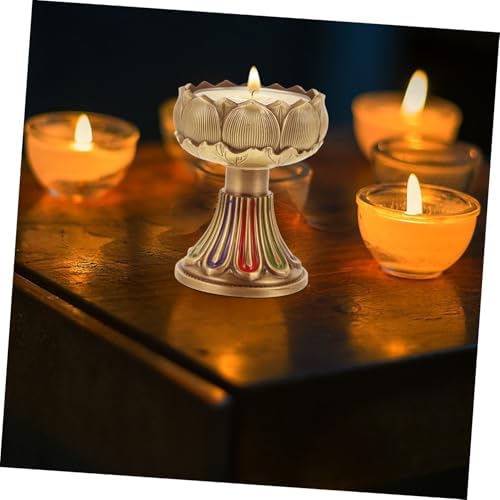 NULYLU Buddhist Style Lotus Candle Holder