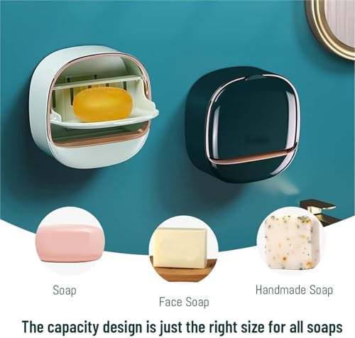 Luxury Soap Holder with Flip Lid and Drain Tray 1