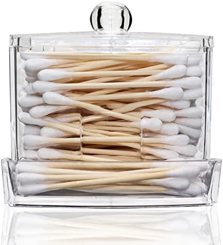 Qihomy Square Cotton Swab Storage Container