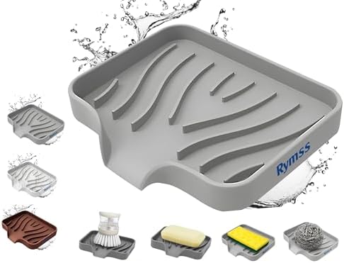 Rymss Silicone Soap Dish with Drain Spout - 47x35 Small
