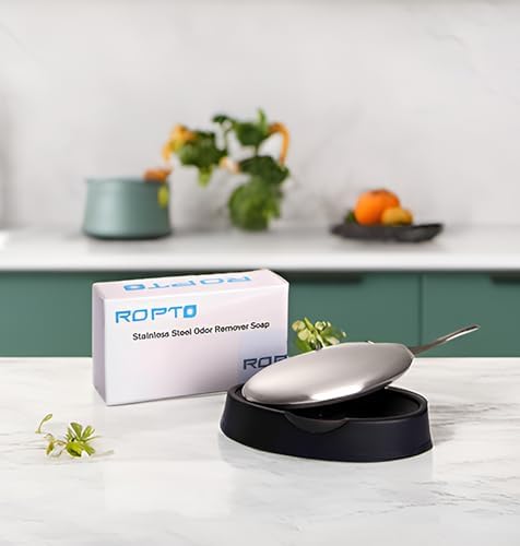Ropto Stainless Steel Soap Bar - Odor Eliminator for Hands