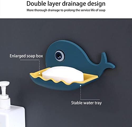 Wall-Mounted Soap Holder with Drainage for Kitchen and Bathroom