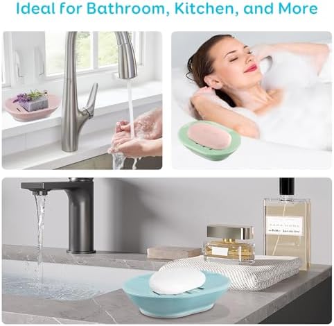 Cokolila Soap Dish with Drain Durable and Elegant