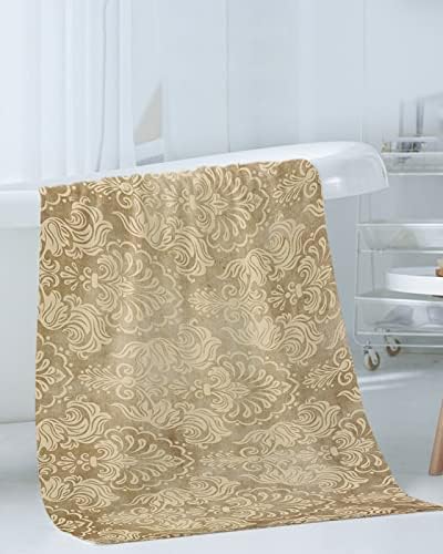 ZOE GARDEN Retro Bathroom Towel Set with Decorative Flowers Pattern