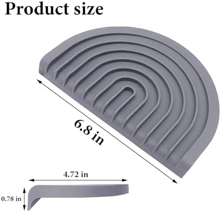 CAROYINO U-Shaped Silicone Soap Dish for Shower and Kitchen
