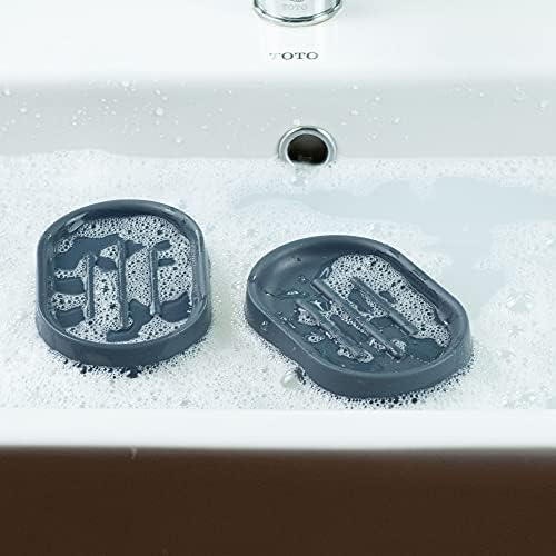 YOSXICC Soap Dishes 2PCS Dark Gray