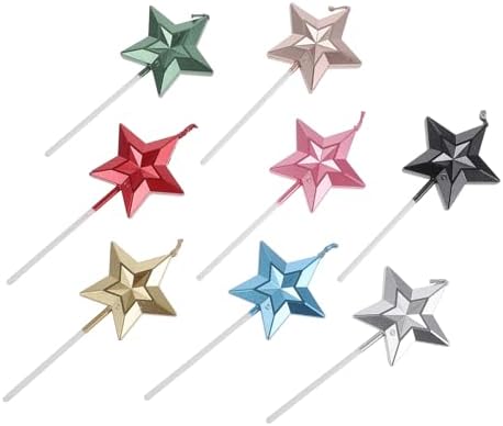 8 Pcs Mixed Color 3D Star Birthday Candles