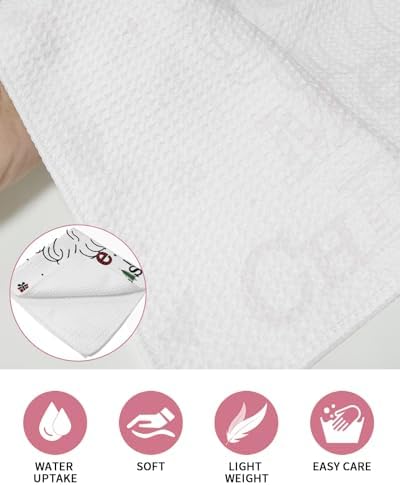Falaniique Merry Christmas Waffle Towel Set of 2 1