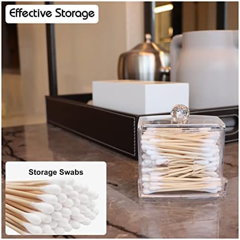 Qihomy Square Cotton Swab Storage Container