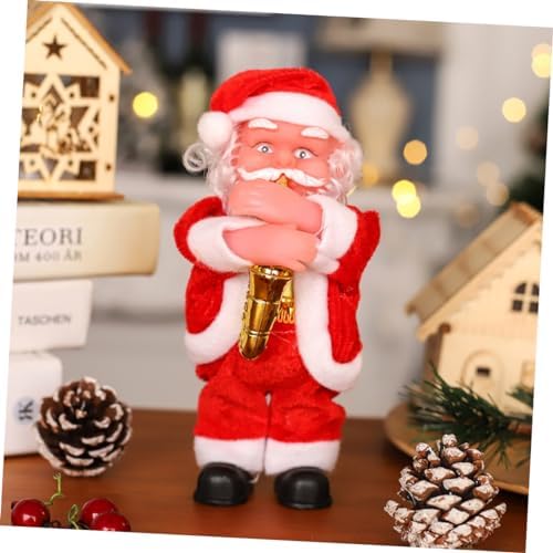 ABOOFAN 3Pcs Electric Santa Claus Christmas Ornament
