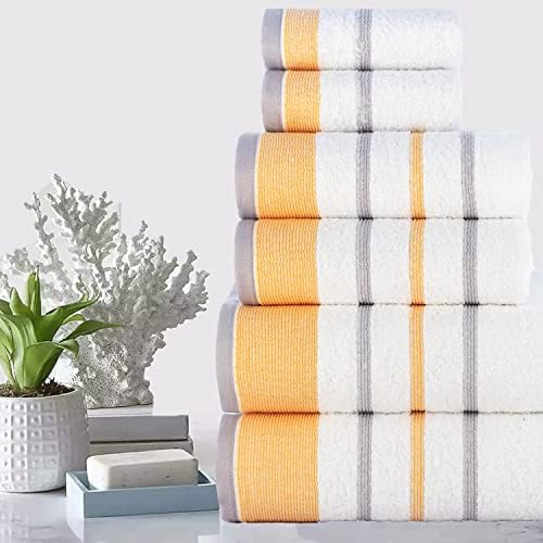 CASA COPENHAGEN White Bay 6 Piece Towel Set