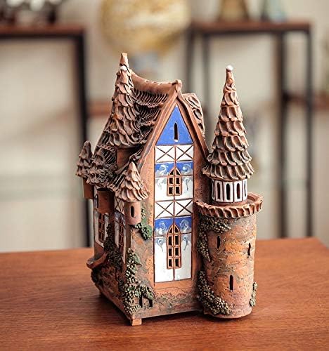 Midene Ceramic Tealight Candle Holder - Miniature Fairy Castle