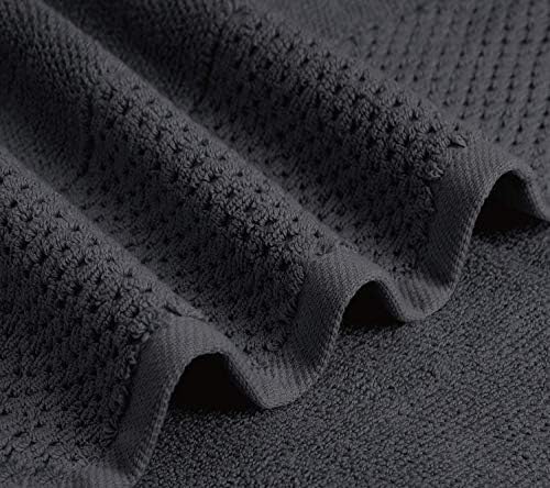 AR LINENS 100 Cotton Gray Towel Set of 8 1