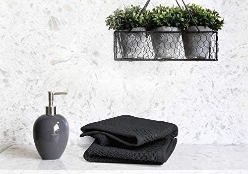 AR LINENS 100 Cotton Gray Towel Set of 8 1