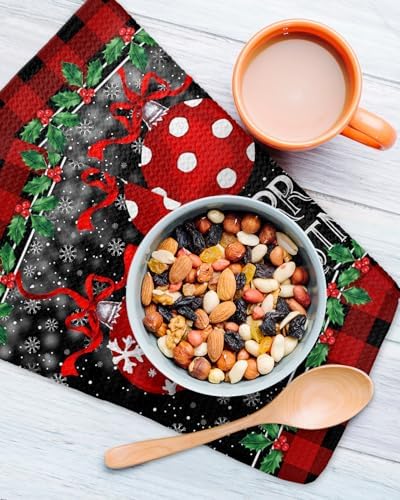 Falaniique Xmas Boho Waffle Towel Set of 2