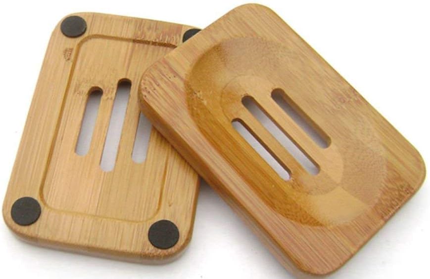 AKOAK Natural Bamboo Soap Dish Holder 1