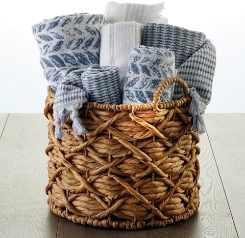 SKL Home Denim Distressed Leaf Towel Set 2 Bath 2 Hand