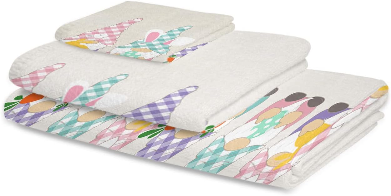 Anzona Easter Gnomes 3 Piece Towel Set