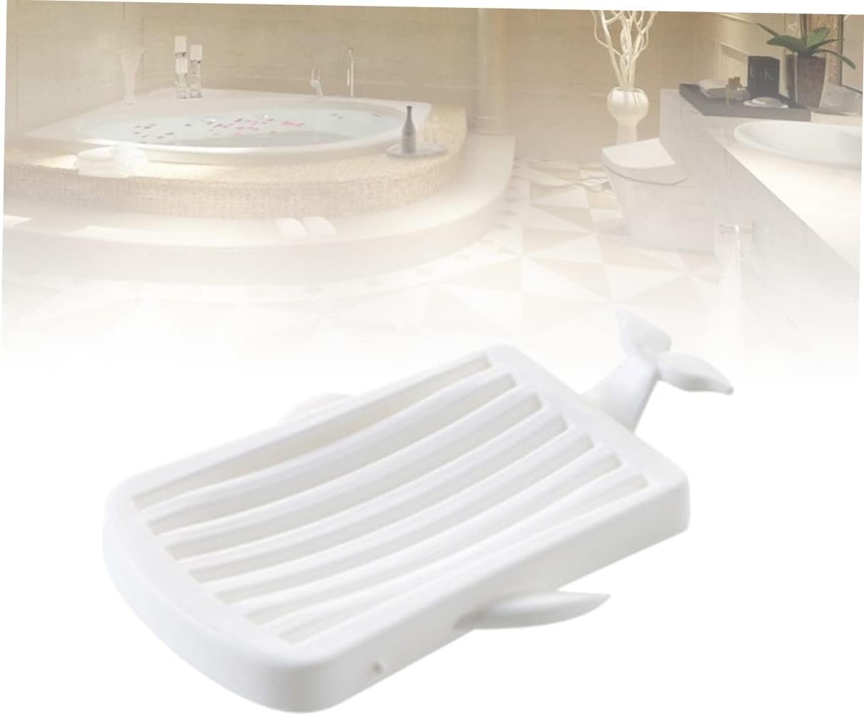Ciieeo Whale Shape Soap Tray with Double Drainage