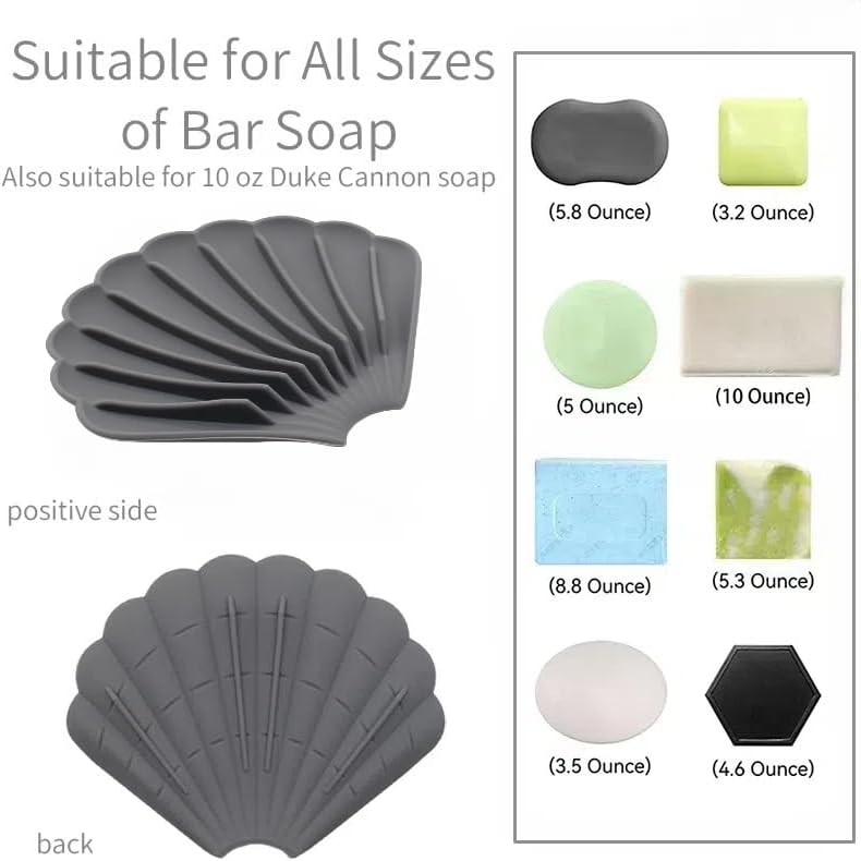 YGB Self-Draining Silicone Soap Dish Holder