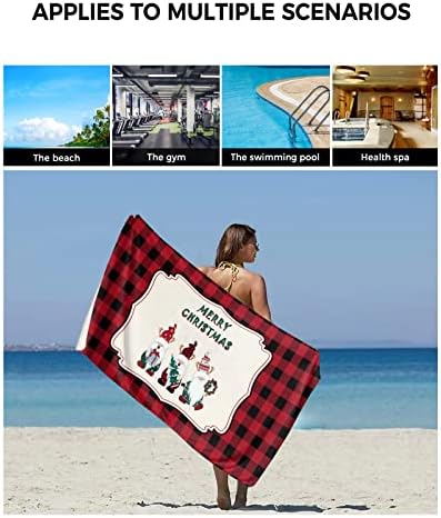 Shine-Home Check Red Black Towel Set for Bathroom 1