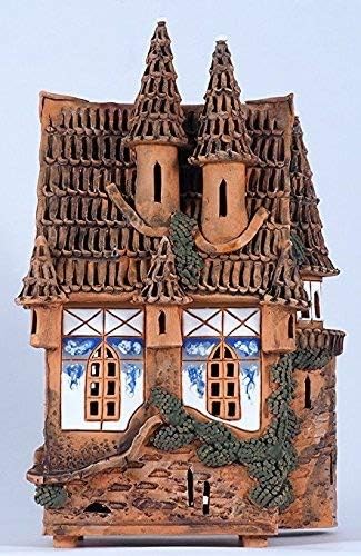 Midene Ceramic Tealight Candle Holder - Miniature Fairy Castle