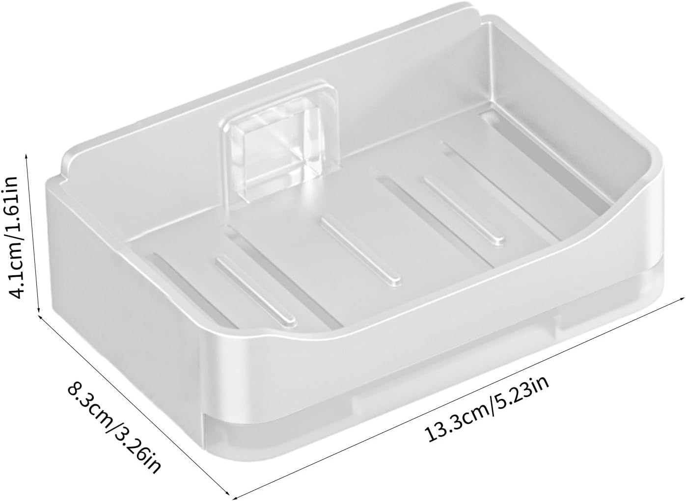 Bathroom Wall-Mounted Soap Dish with Drainage and Flip-Top