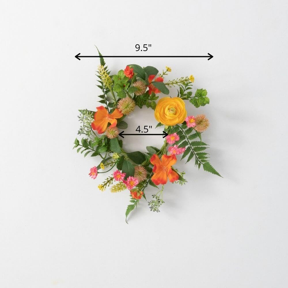 The Bridge Collection Summer Mixed Flower Accent Wreath