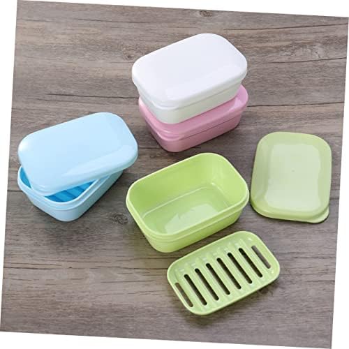 PRETYZOOM Leakproof Soap Box with Drainer for Bathroom and Travel